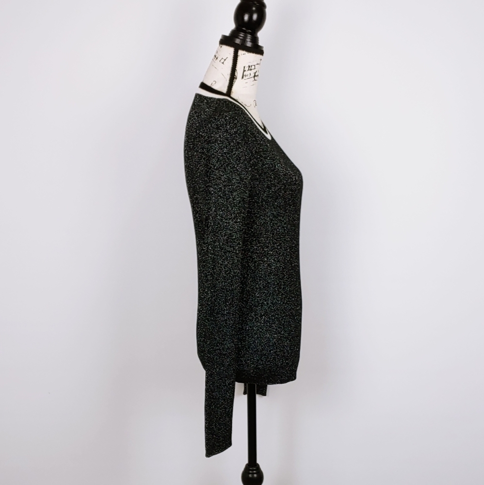 ANTHRO Moth Knit Shimmer Pullover Sweater Top - Picture 3 of 9